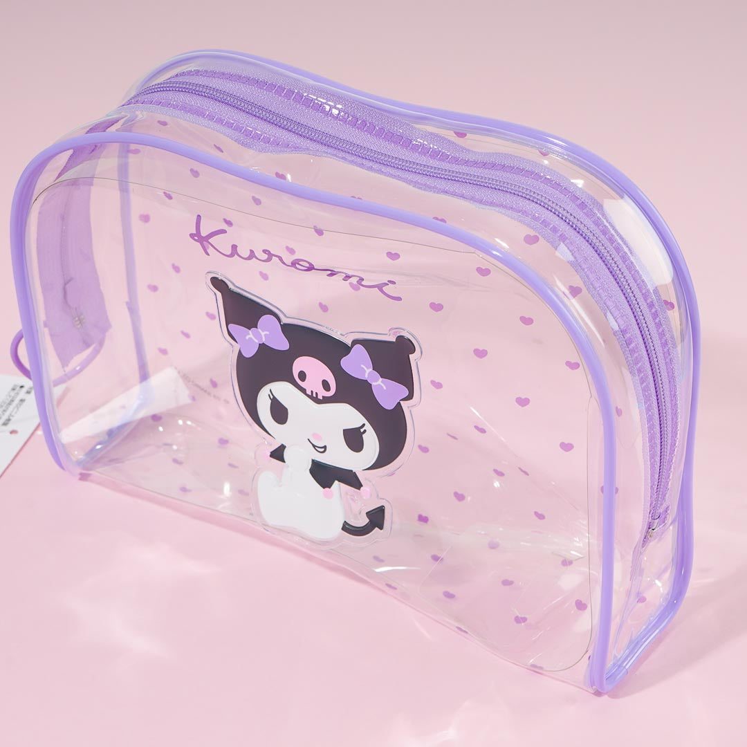 Sanrio Kuromi Hearts Clear Pouch