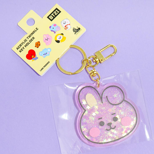 BT21 Acrylic Glitter Key Holder RJ