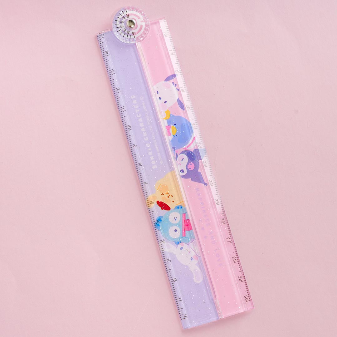 Smily Fold Up Ruler Pink