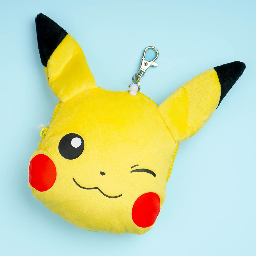 Pokemon Pikachu Yellow Lanyard Keychain ID Holder 