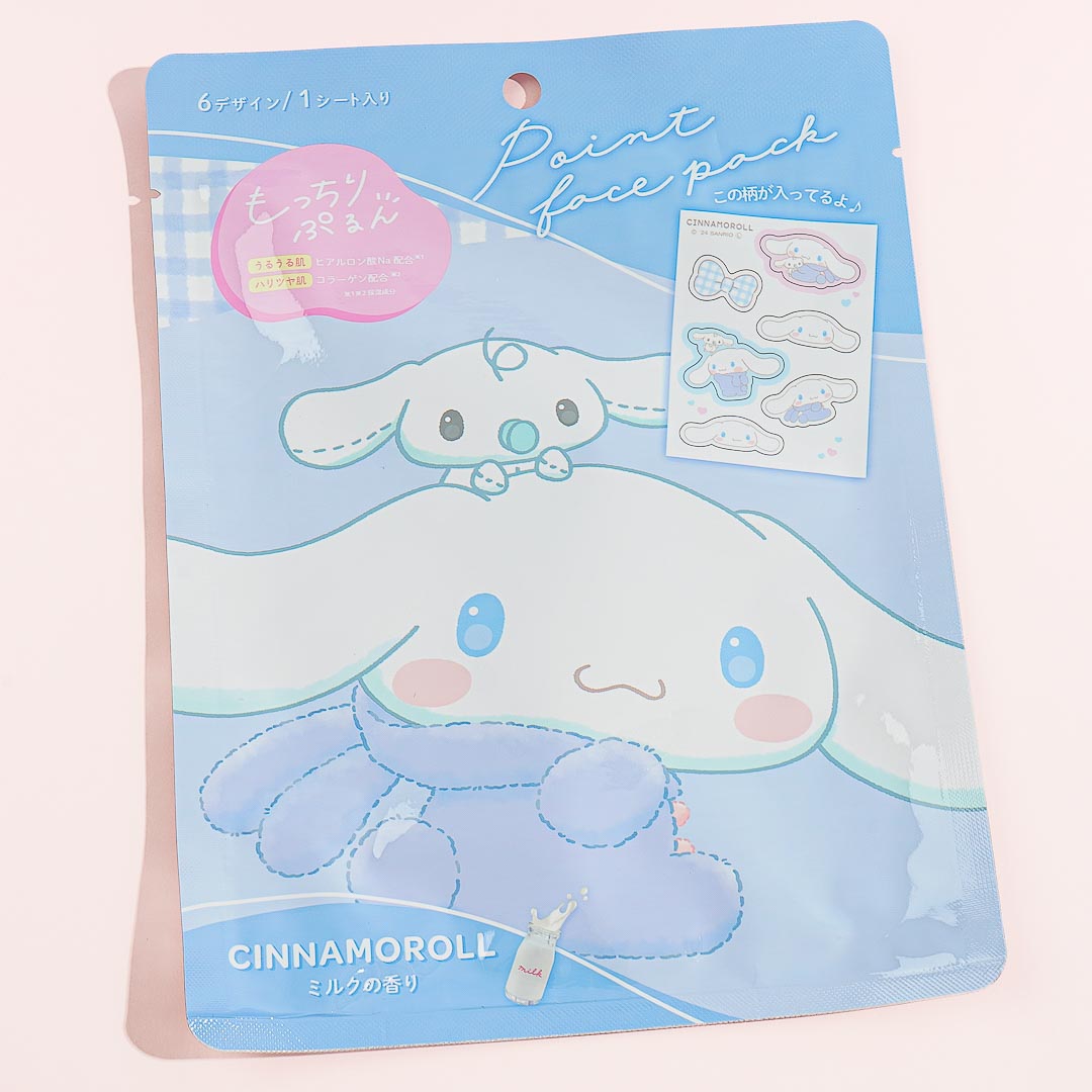 Cinnamoroll & Milk Die-Cut Point Face Pack - Peach – Blippo