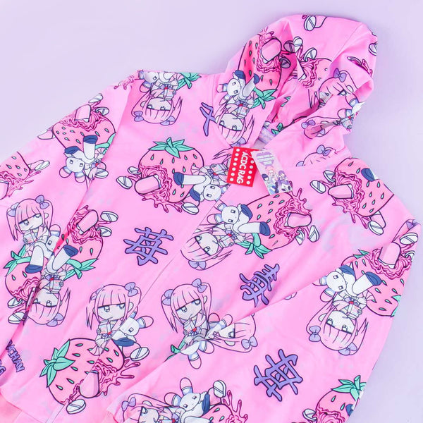 ACDC RAG Yami Kawaii Punk Menhera-chan Usamimi Parka - Pink