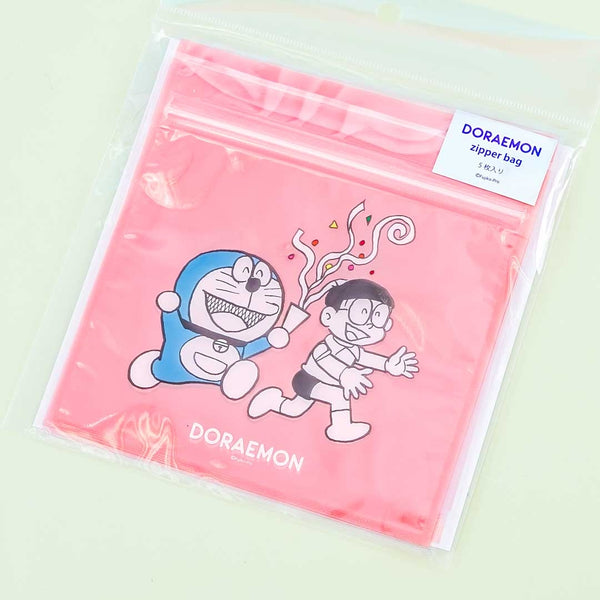 Doraemon & Nobita Nobi Letters Small Zipper Bag Set