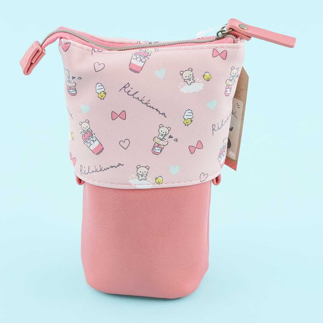 Sakura Pencil Bag PU Leather Pen Case Kawaii Stationery Pen Pouch