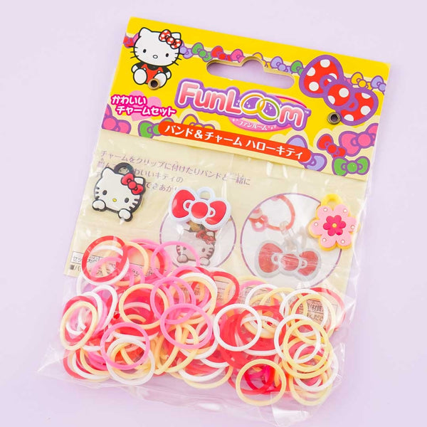 Hello Kitty Set of 3 Glitter Rubber Band Jewelry Charms