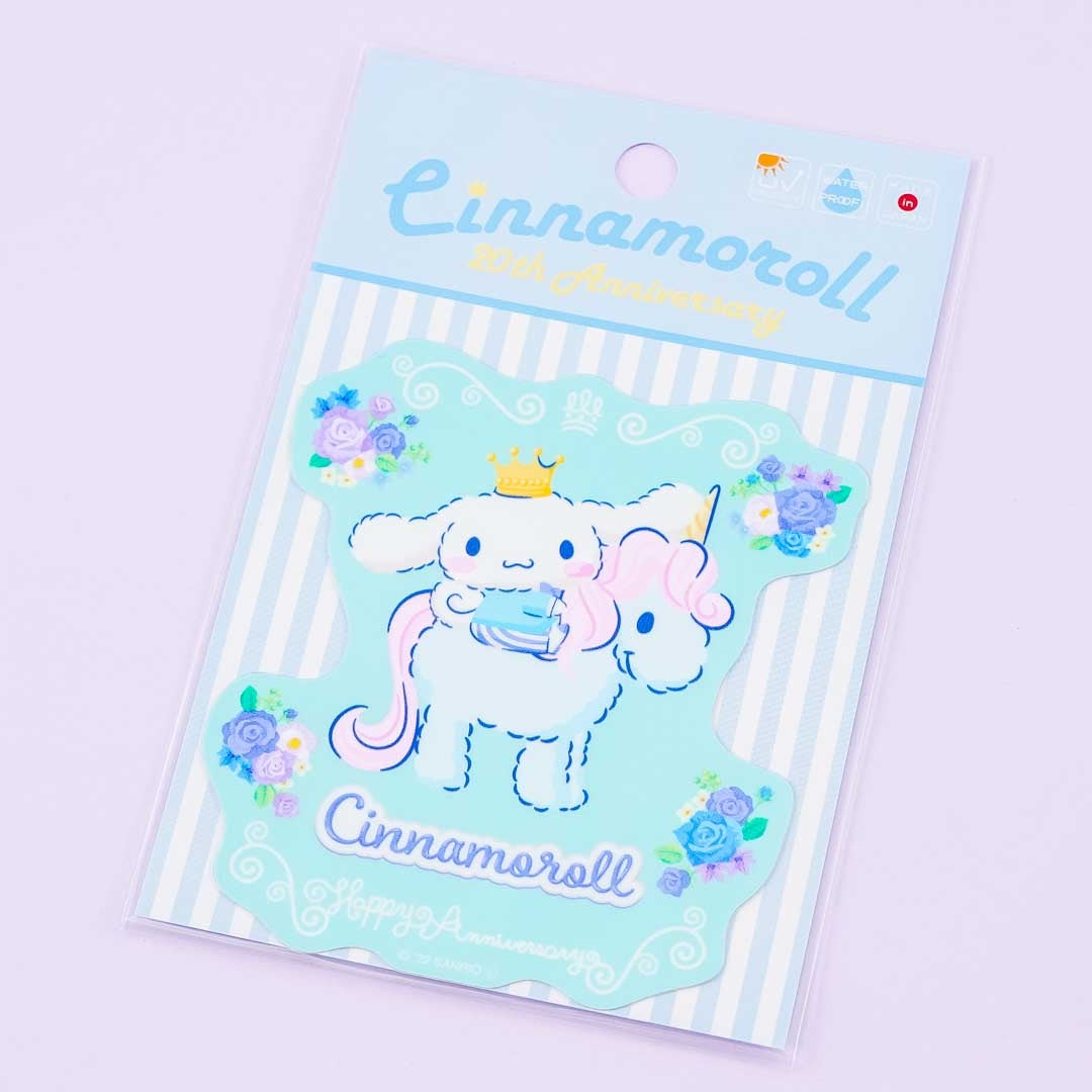 Cinnamoroll 20th Anniversary Vinyl Sticker - Cinnamoroll & Corne – Blippo