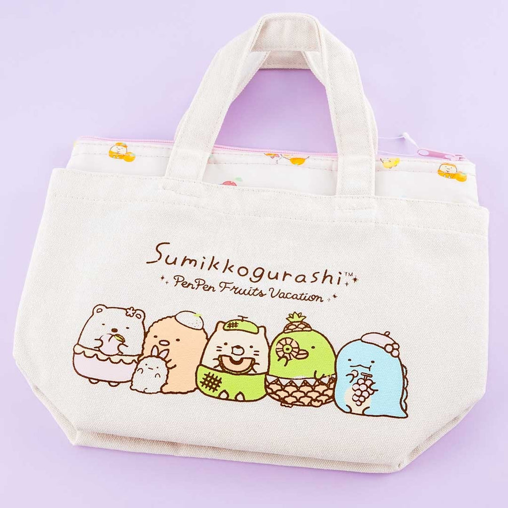 Sumikko Gurashi Friendship Canvas Tote Bag With Insulated Pouch – Blippo
