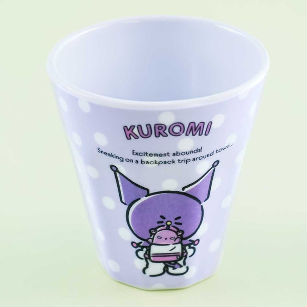 Japan Sanrio Kuromi Melamine Tumbler - Face / Purple