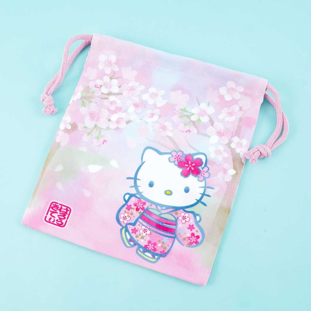 Hello Kitty Sakura Kimono Drawstring Pouch