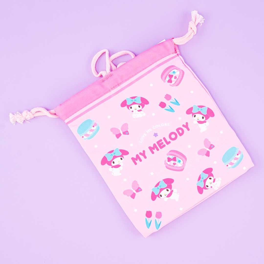 My Melody Allover Print Pink Shoulder Bag with My Melody/Hello Kitty Keychain